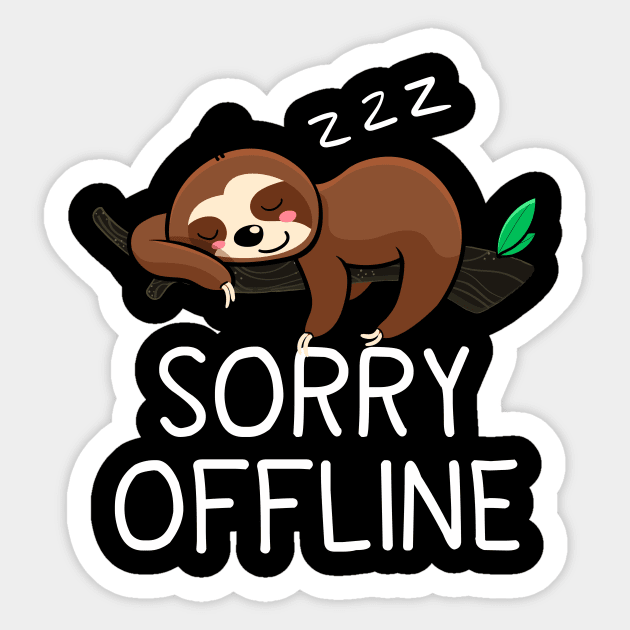 Sorry offline Sticker by printedartings